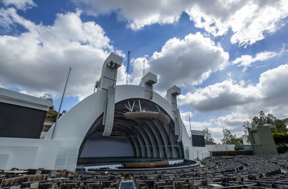 The Hollywood Bowl shell from the seats.  