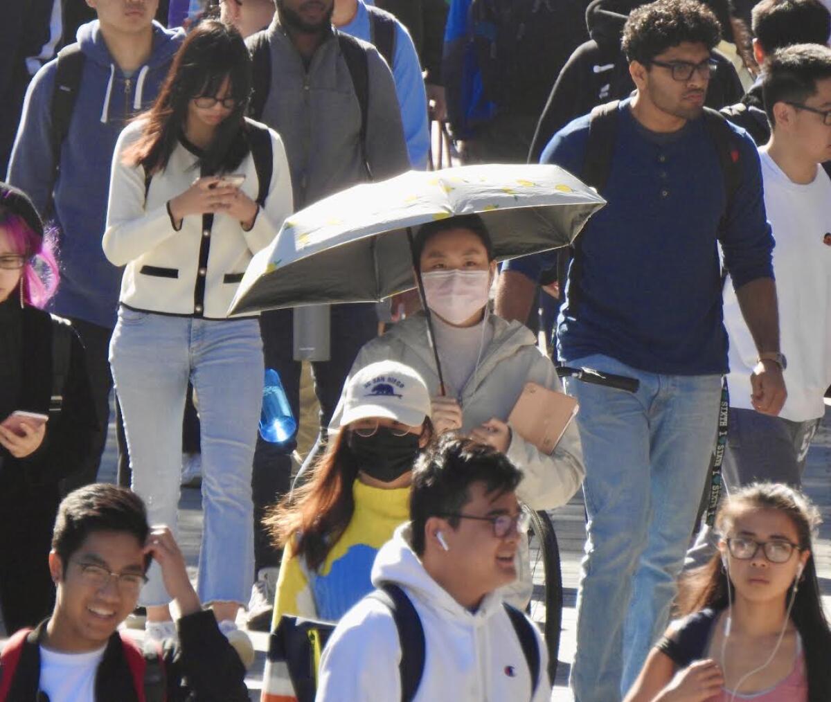 Roughly 9,000 of UC San Diego's 39,000 students are from other countries.