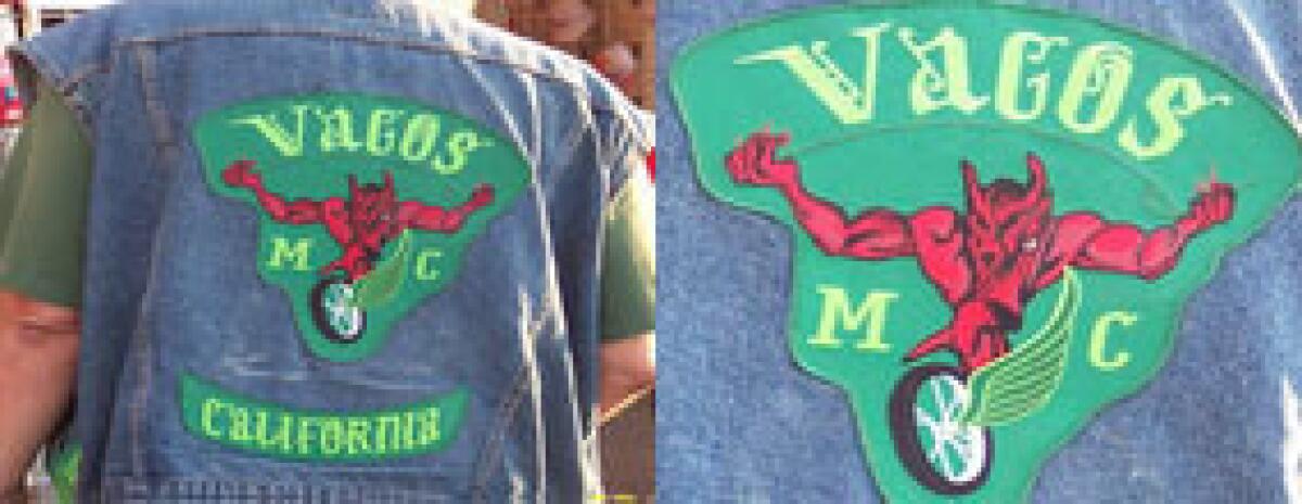 The emblem of the Vagos Motorcycle club is shown here.