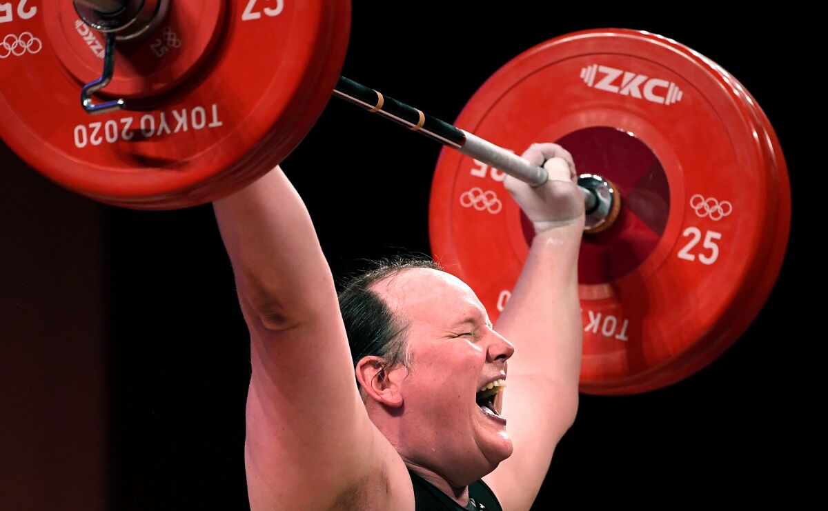 New Zealand weightlifter Laurel Hubbard.