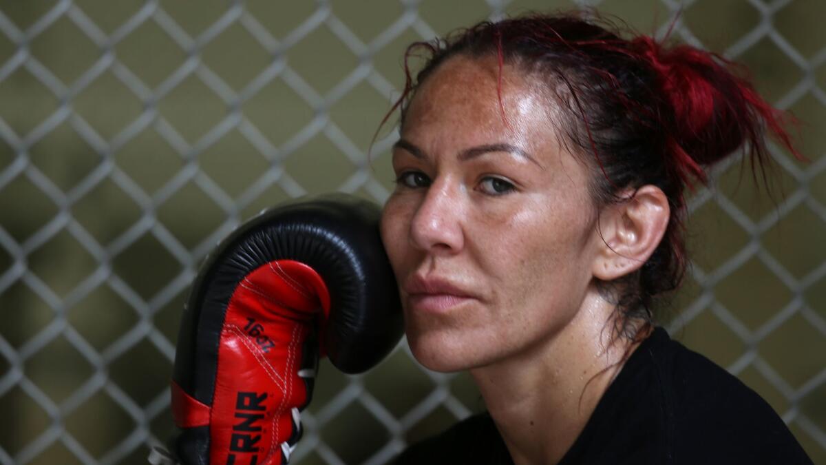 Cris "Cyborg" Justino at a gym in Costa Mesa on July 19, 2017.