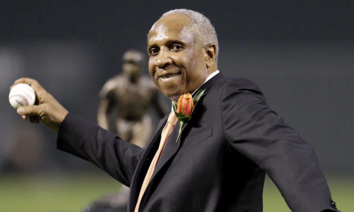Former Baltimore Orioles outfielder and Hall of Famer Frank Robinson threw out a ceremonial first pitch in April.