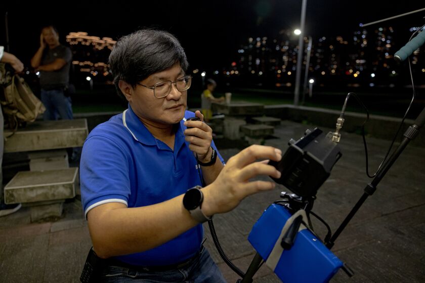 David Kao poses for the photo at a riverside park, on September 27, in Taipei, Taiwan.