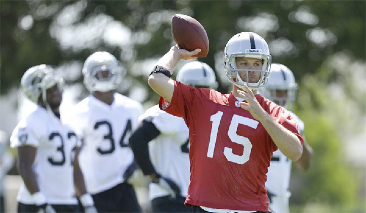 Matt Flynn enters Raiders training camp as Oakland's presumed starting quarterback, but the 28-year-old signal caller isn't going to take it easy in camp, last season he was in the same position with the Seattle Seahawks and lost out to rookie Russell Wilson.