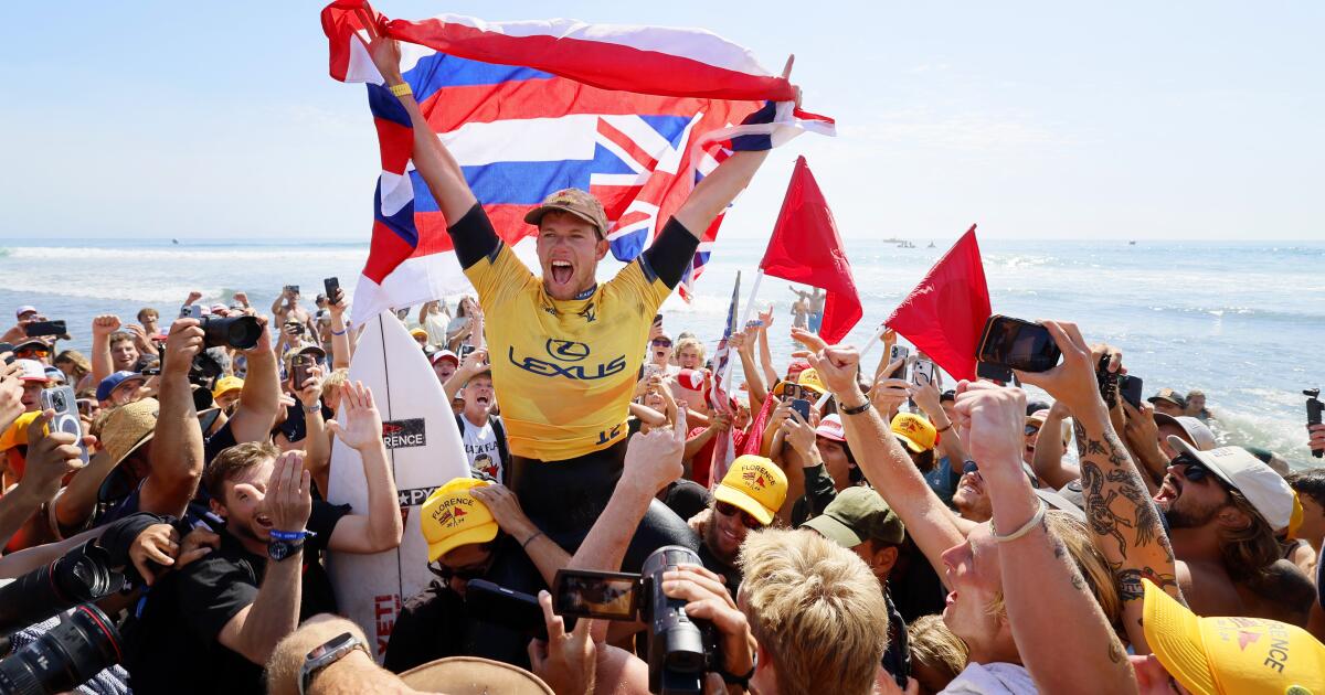 Photos: John John Florence and Caitlin Simmers crowned as surfing’s world champions in Lexus WSL Finals