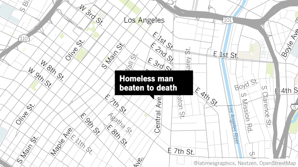 Beating death of homeless man on skid row