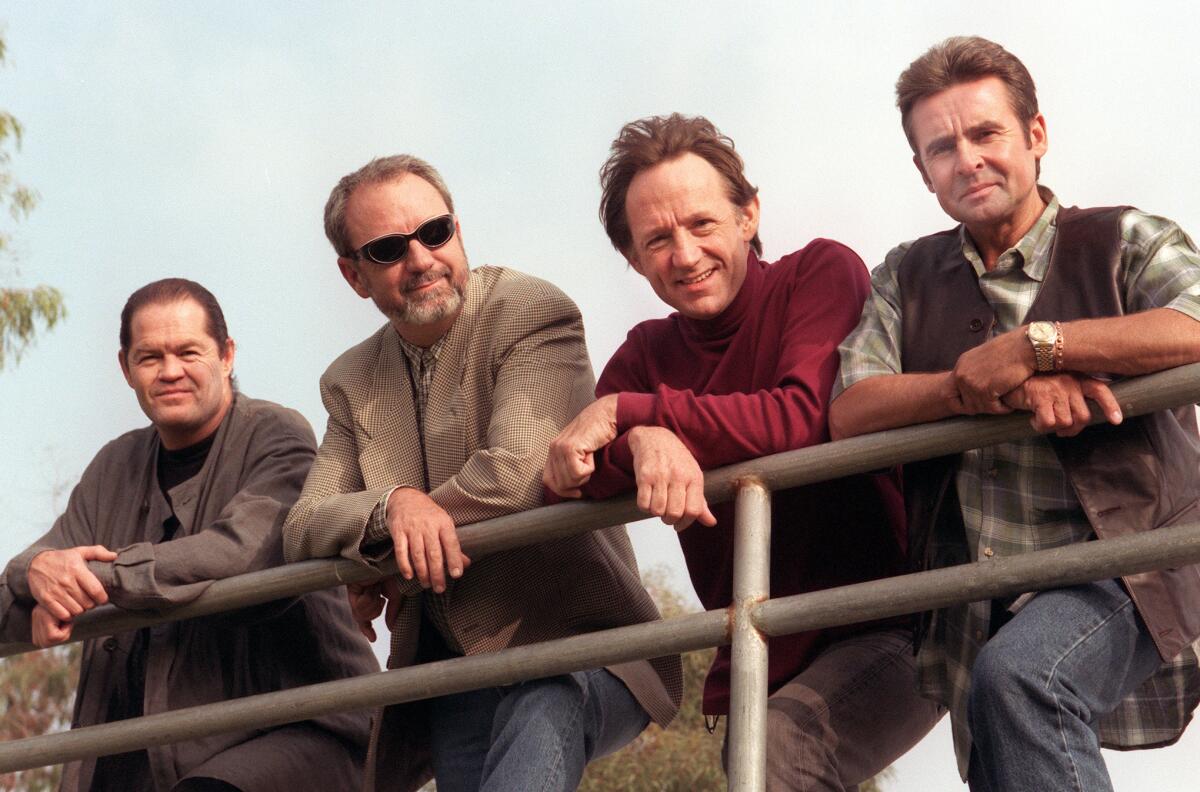 The Monkees: From left, Micky Dolenz, Michael Nesmith, Peter Tork and Davy Jones, who died in 2012, are seen during a 30th anniversary reunion in 1996.