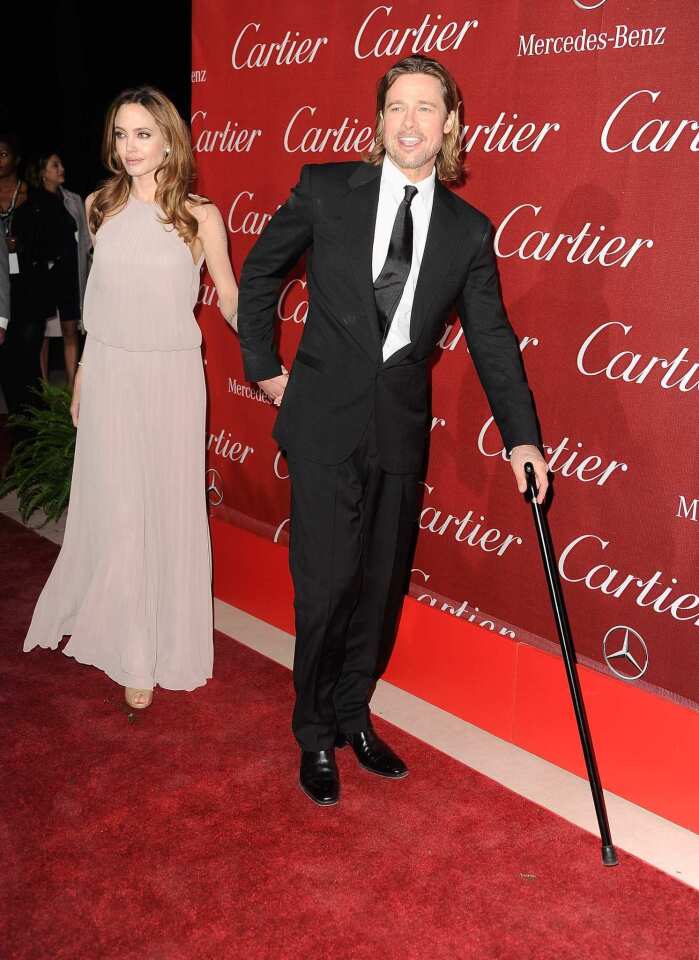 Brad Pitt's appearance, with Angelina Jolie and a cane, was a talked-about event at the Palm Springs International Film Festivals 23rd annual awards gala. Pitt was on hand to receive the Desert Palm Acheivement Actor Award, and the duo were among many other high-wattage stars that made the trek out to the desert for the event.