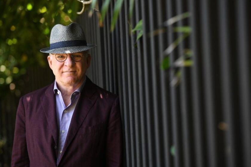 SAN DIEGO, CALIFORNIA JULY 19, 2016-Steve Martin has a new world-premiere muscial, "Meteor Shower," which opens soon at the Old Globe in San Diego. (Wally Skalij/Los Angeles Times)