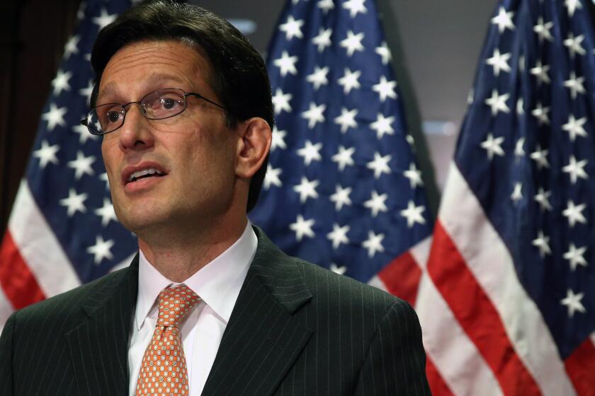 House Majority Leader Eric Cantor (R-Va.), shown in May, was defeated in a GOP primary by tea party challenger Dave Brat.