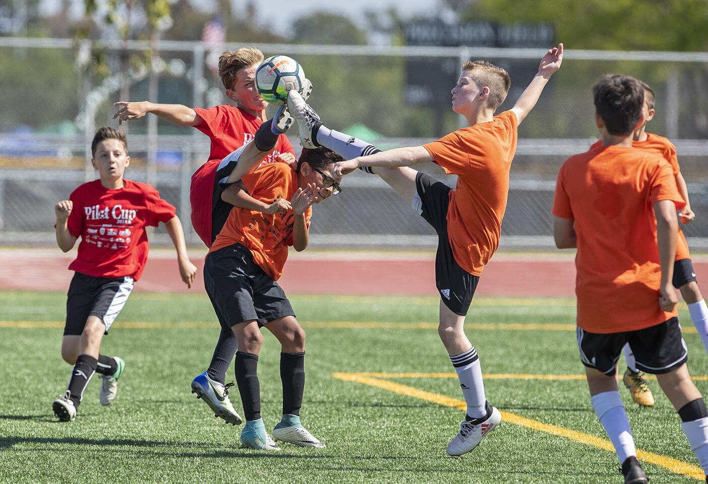 Photo Gallery: A boys’ fifth- and sixth-grade Gold Division quarterfinal match at the Daily Pilot Cup