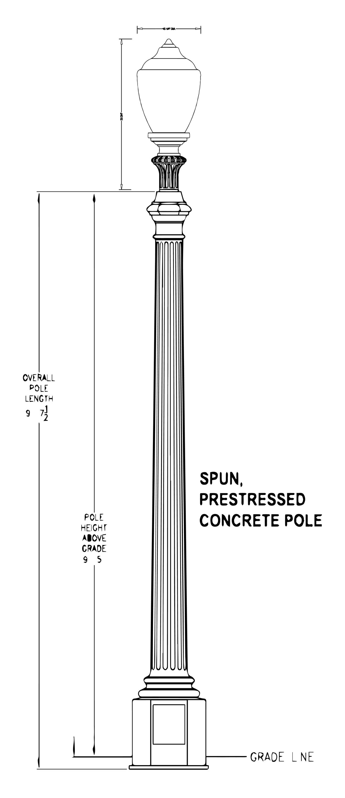 This is the replacement pole design for the 16 post-top lights in Crown Point and 125 post-top lights in Pacific Beach.