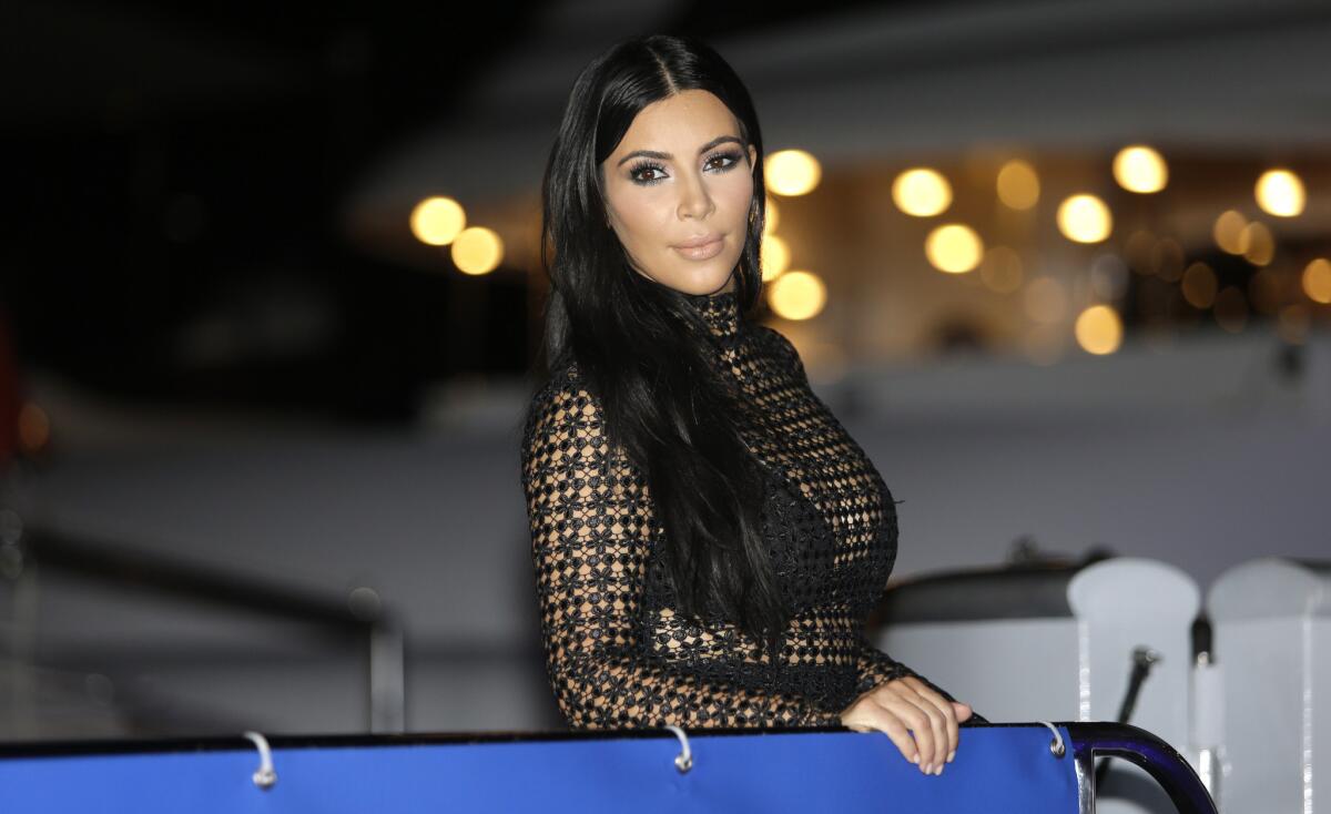 The FDA says Kim Kardashian’s remarks omitted risk and usage details for prescription pill Diclegis. The star is seen here in June.