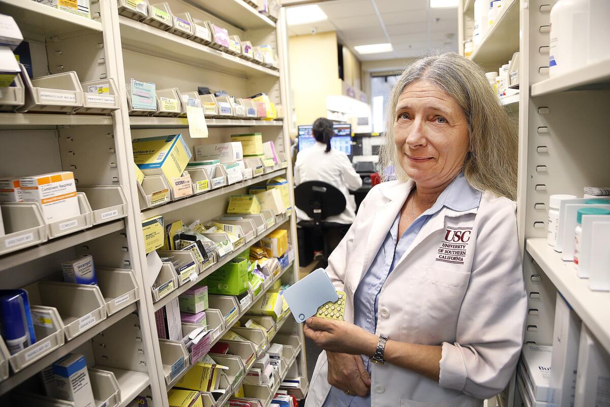 Dr. Kathleen Besinque of the USC School of Pharmacy helped draft legislation allowing pharmacists to prescribe birth control. The measure took effect Friday.