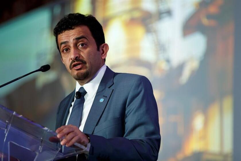 El director de Investigación de Organization of the Petroleum Exporting Countries (OPEC), Ayed Al Qahtani, habla este martes durante la Energy Mexico Oil que se celebra en Ciudad de México (México). EFE
