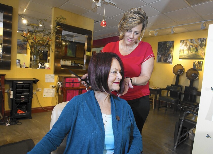 Talking Shop A Hair Haven At Newport Beach Salon Los Angeles Times