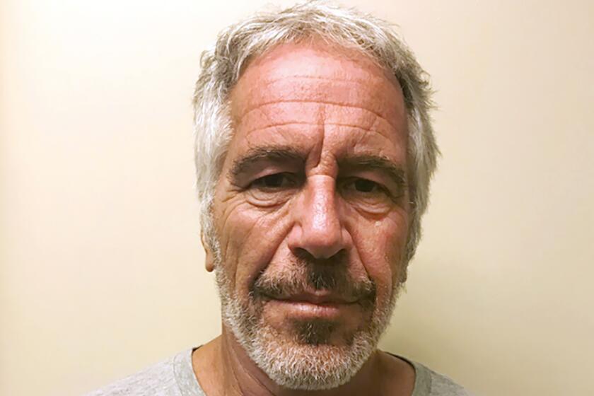 FILE - This March 28, 2017, file photo, provided by the New York State Sex Offender Registry shows Jeffrey Epstein. Epstein is set to return to court Wednesday, July 31, 2019, to face sex trafficking charges just days after he was found injured in his cell. (New York State Sex Offender Registry via AP)