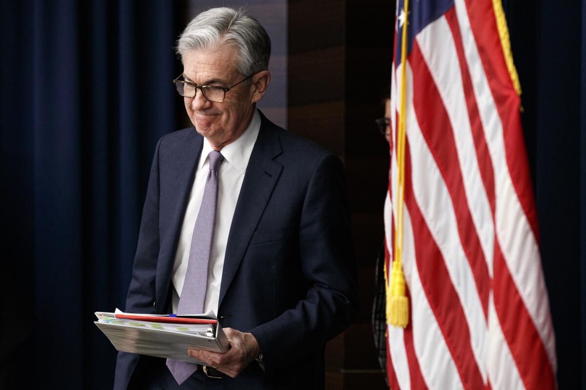 Federal Reserve chief Jerome Powell 