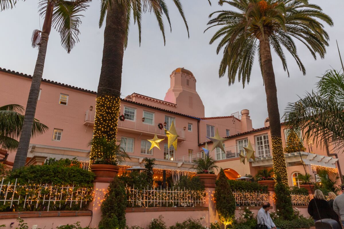 The La Valencia Hotel in La Jolla will host several holiday events this season.