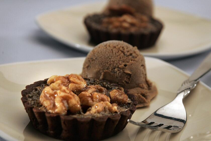 Recipe: Hatfield's walnut praline tart and espresso ice cream