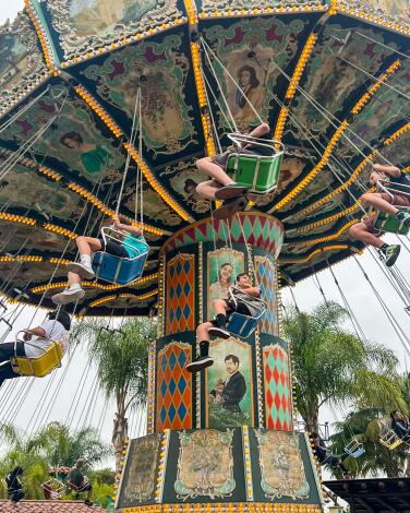 A view of Los Voladores at Knott's Berry Farm.