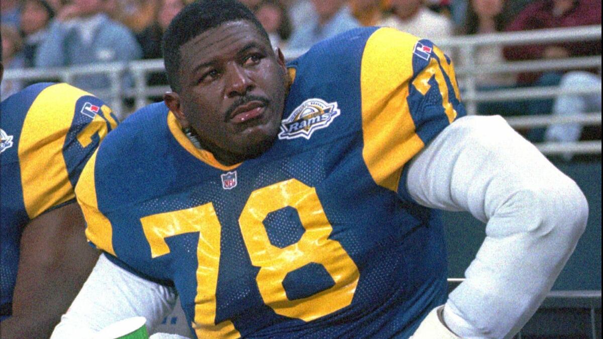 Jackie Slater with the Rams in 1995.