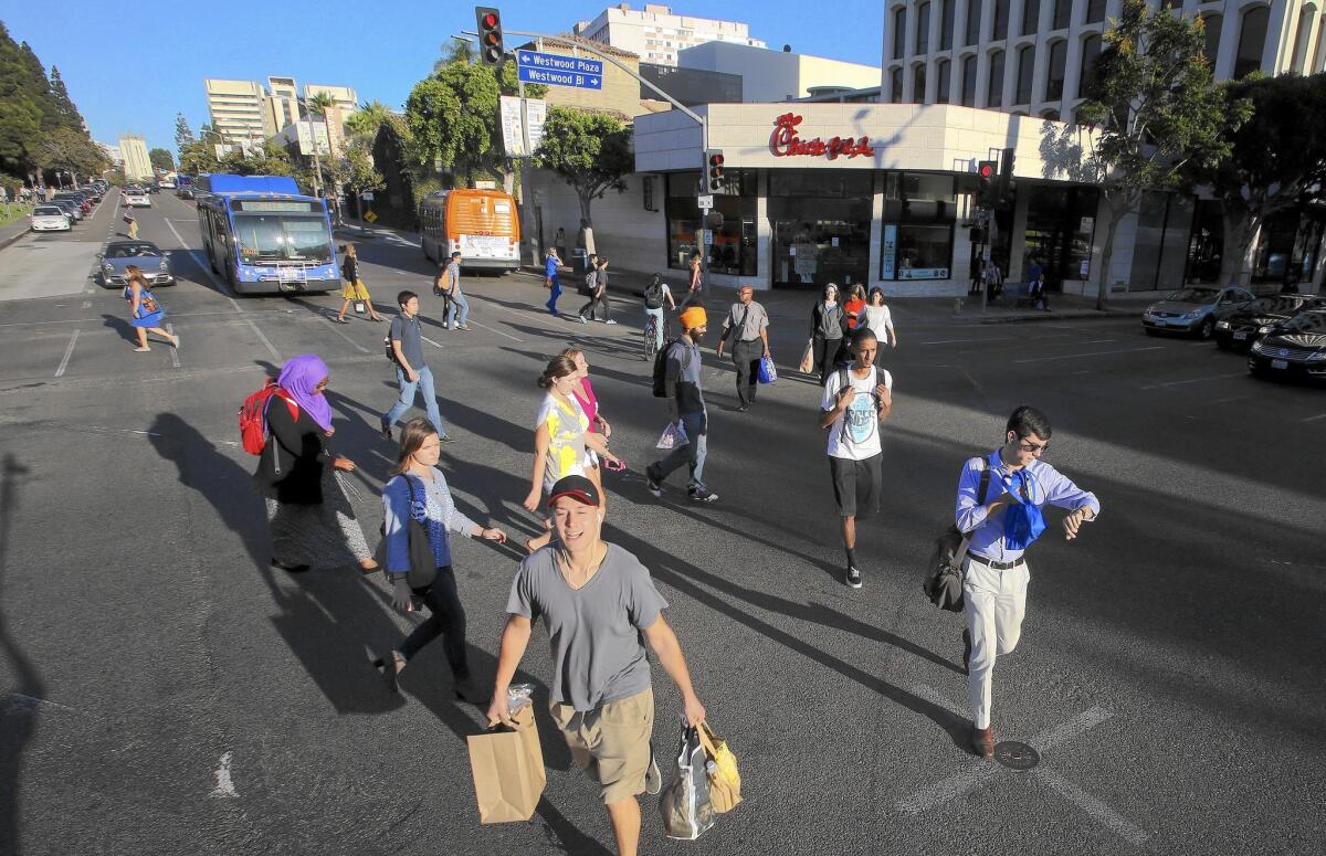Is L.A. ready for diagonal crosswalks? Mayor Eric Garcetti is considering a controversial initiative.