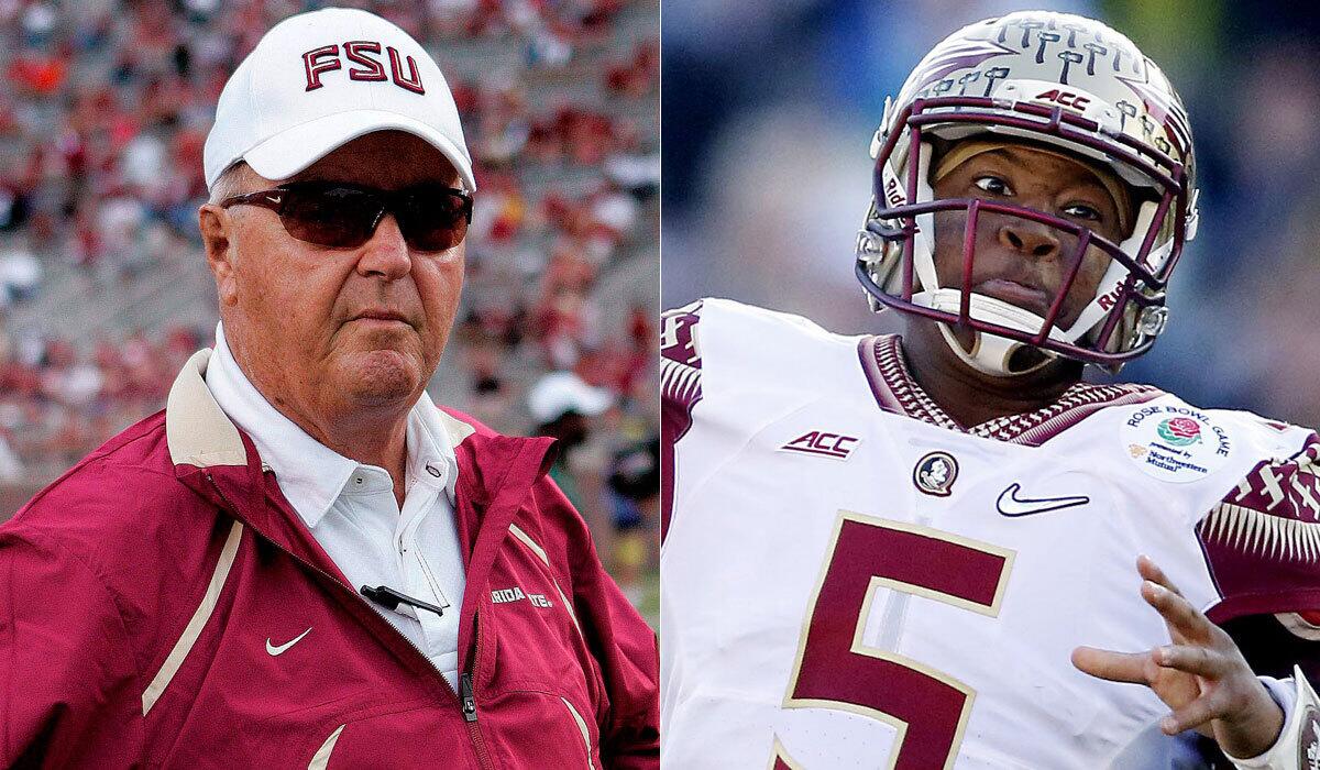 Bobby Bowden, left, shown in 2009, had some critical words for Jameis Winston earlier this week.