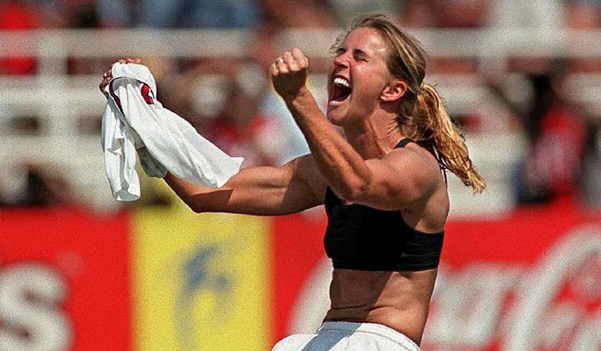 The current U.S. Women's World Cup team will try to get out of the shadow of Brandi Chastain and the "99ers" on Sunday against Japan.