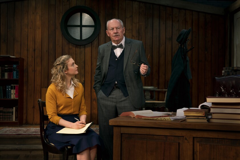 Emily Goss and James Sutorius star in North Coast Rep's "Trying."
