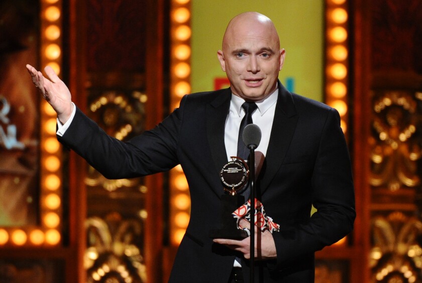 Michael Cerveris, accepting his Tony for lead actor in the musical for “Fun Home” in 2015. 