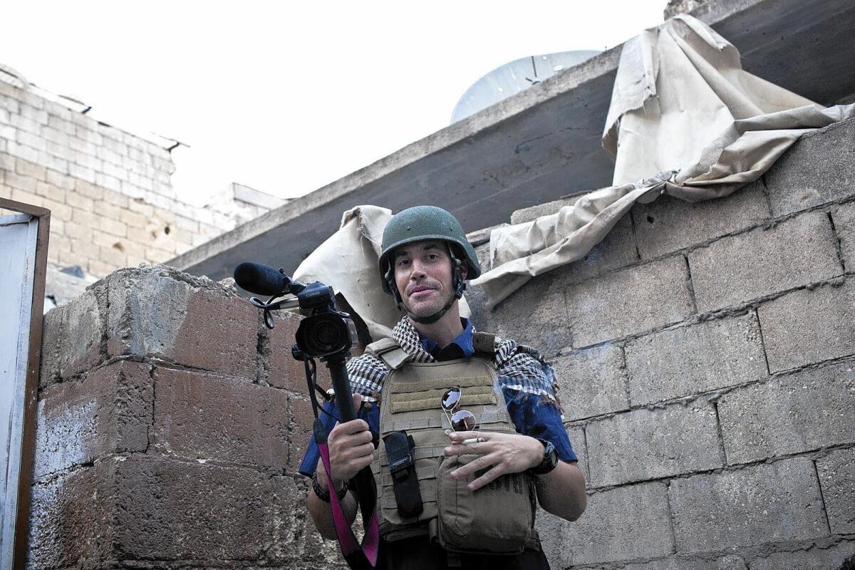 This photo posted on the Web site freejamesfoley.org shows journalist James Foley in Aleppo, Syria, in November 2012.