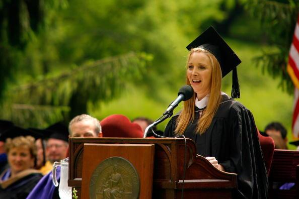 Lisa Kudrow speaks at the Vassar College 2010 commencement at Vassar College on May 23, 2010 in Poughkeepsie, New York.