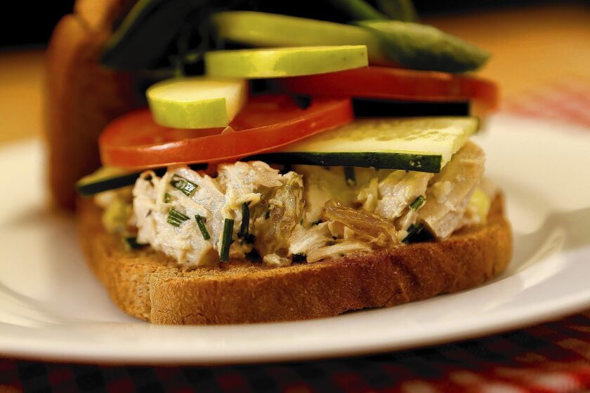 The tuna salad comes together in minutes and is great served either as a sandwich or on its own. Read the recipe »
