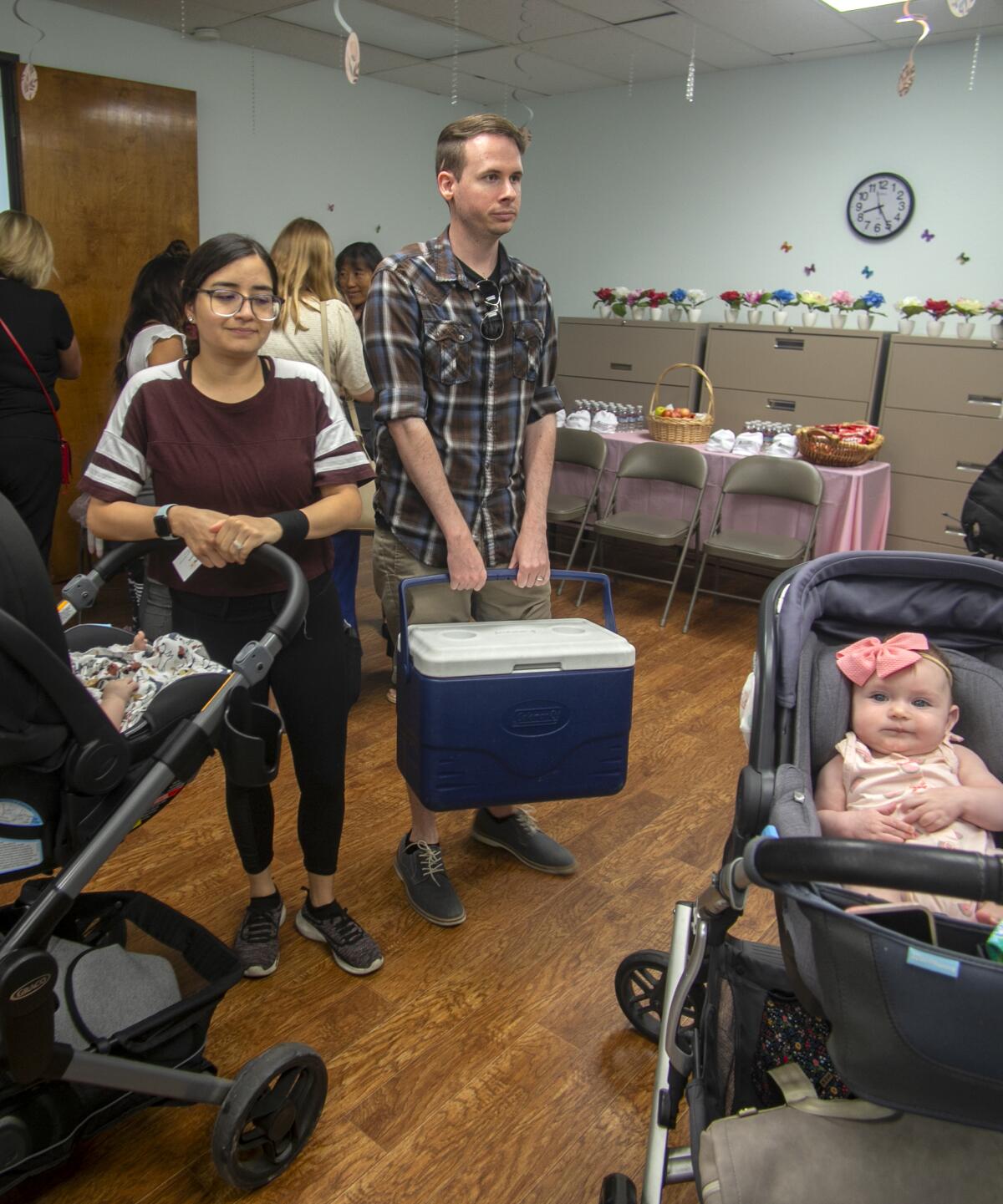 Dunia and Stephen Ruhl arrive to donate milk to the Mothers' Milk Bank.