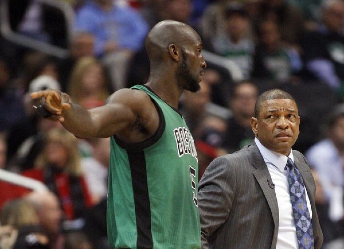 Talks between the Clippers and Boston that would send the Celtics' Kevin Garnett and Coach Doc Rivers to L.A. is said to be at a stalemate.