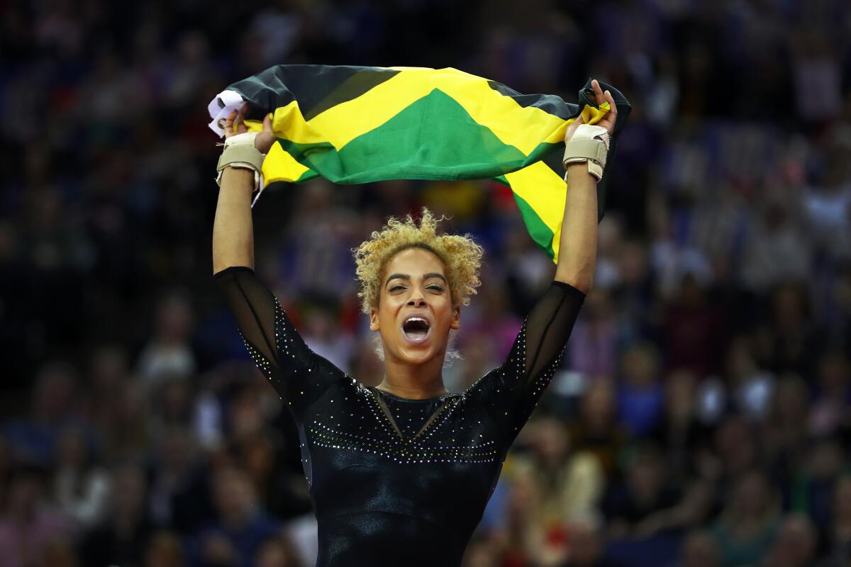 Danusia Francis celebrates.