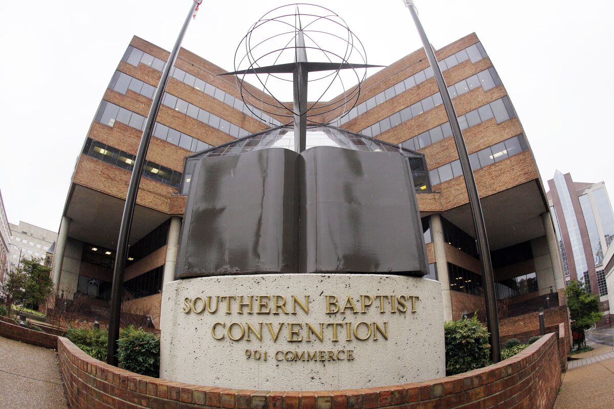 Exterior of a building that reads Southern Baptist Convention
