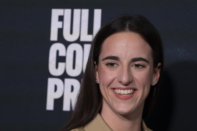 Indiana Fever's Caitlin Clark arrives on the Red Carpet before the world premiere and screening of Episode 1 of the upcoming ESPN+ Original Series Full Court Press, Monday, May 6, 2024, in Indianapolis. (AP Photo/Darron Cummings)
