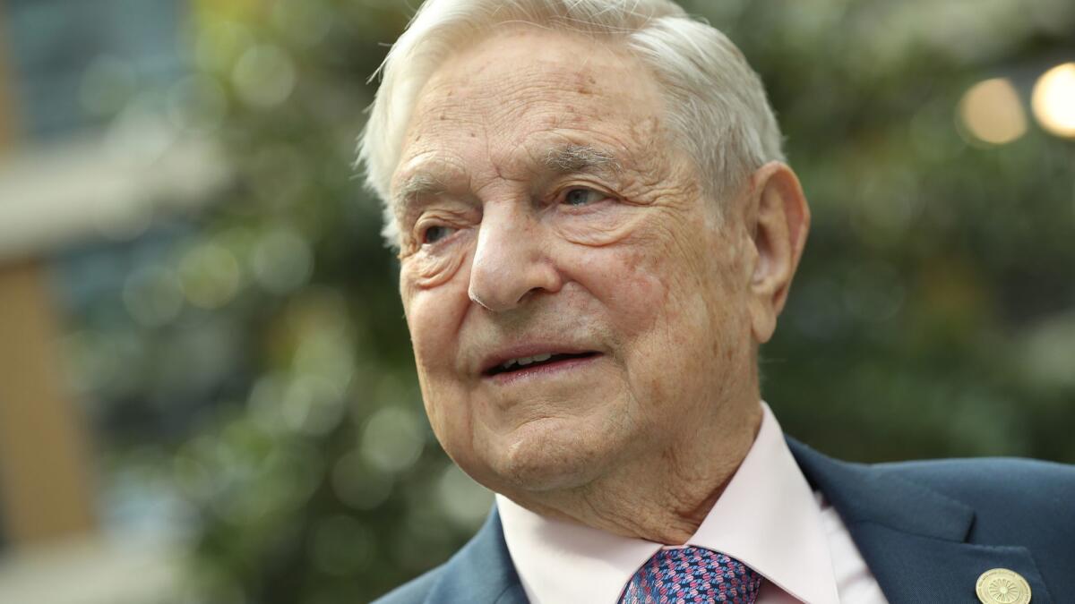 New York billionaire George Soros headlines a consortium of private funders targeting four of California's 56 district attorney positions up for election June 5.
