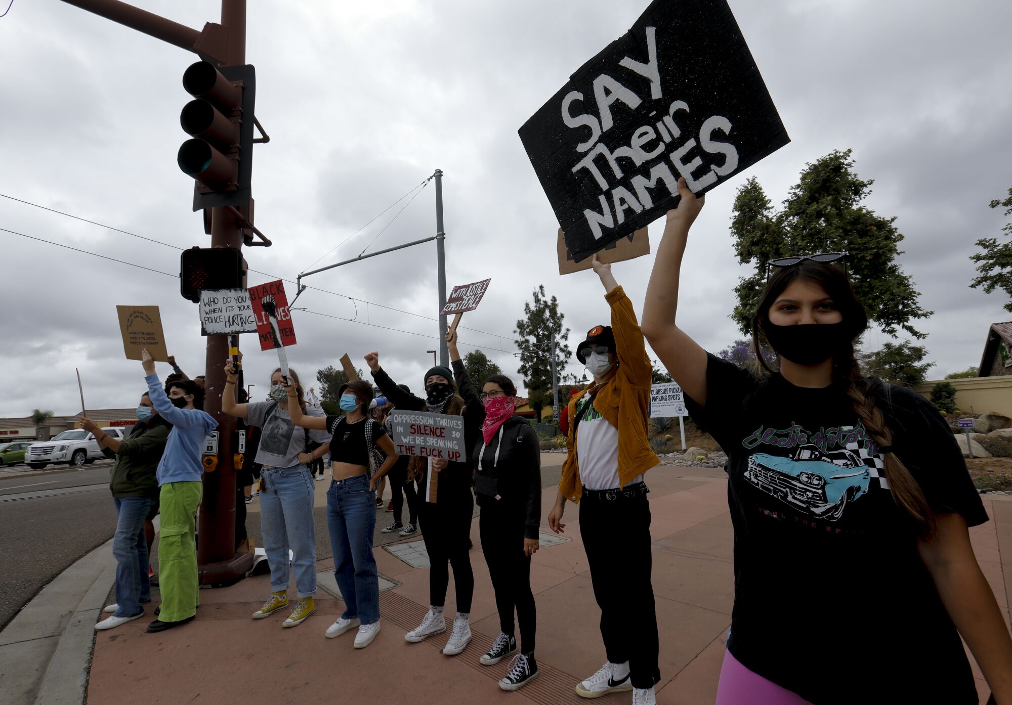 Small group holds demonstrations in Santee