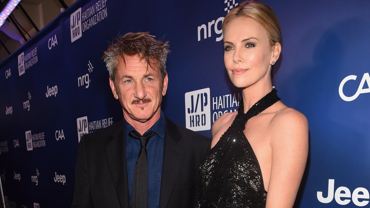 Actor Sean Penn, founder and CEO of J/P Haitian Relief Organization, and actress Charlize Theron attend the Sean Penn & Friends Help Haiti Home Gala on Jan. 10 in Los Angeles.