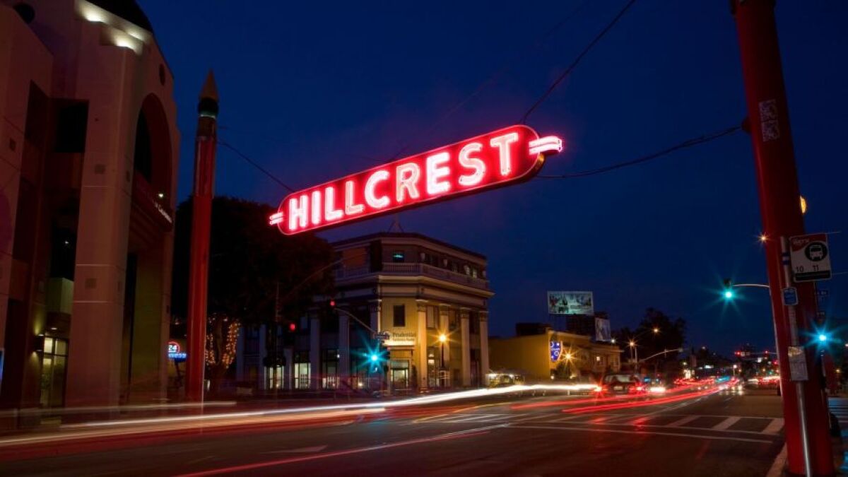 Hillcrest sign on University and 5th