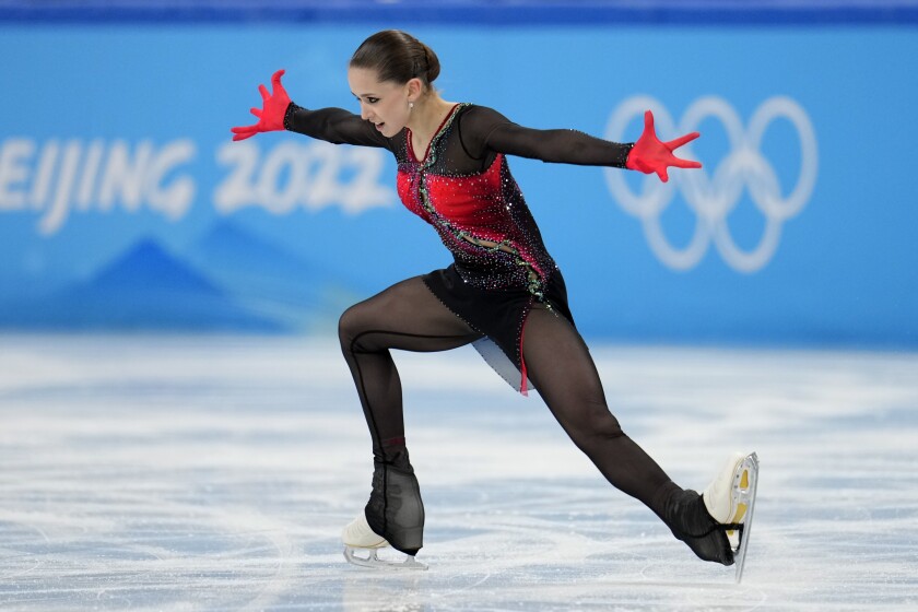 Kamila Valieva, of the Russian Olympic Committee.