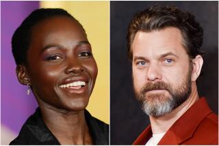 Left, Lupita Nyong'o poses at the premiere of the film "The Color Purple" at the Academy Museum of Motion Pictures, Wednesday, Dec. 6, 2023, in Los Angeles. Right, Joshua Jackson arrives at the premiere of "Fatal Attraction" on Monday, April 24, 2023, at the Pacific Design Center in West Hollywood, Calif. (AP Photo/Chris Pizzello; Richard Shotwell/Invision/AP)
