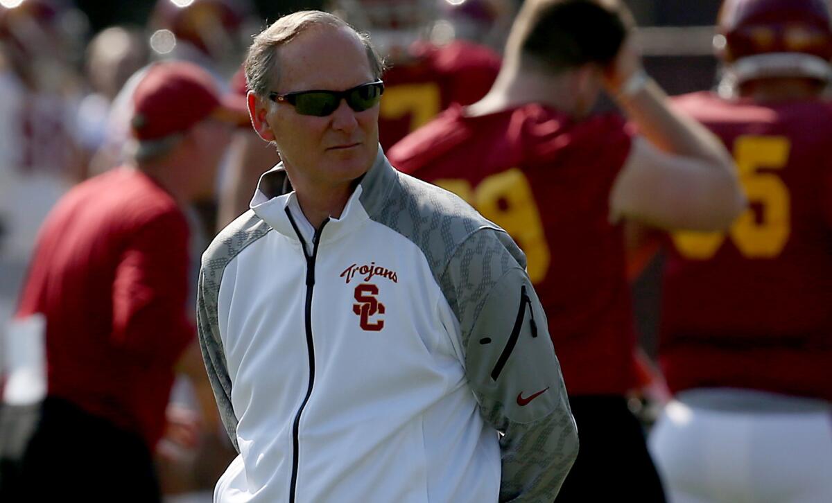 USC Athletic Director Pat Haden, shown in October 2013, has been hospitalized twice during the last two days, a person with knowledge of the situation said.