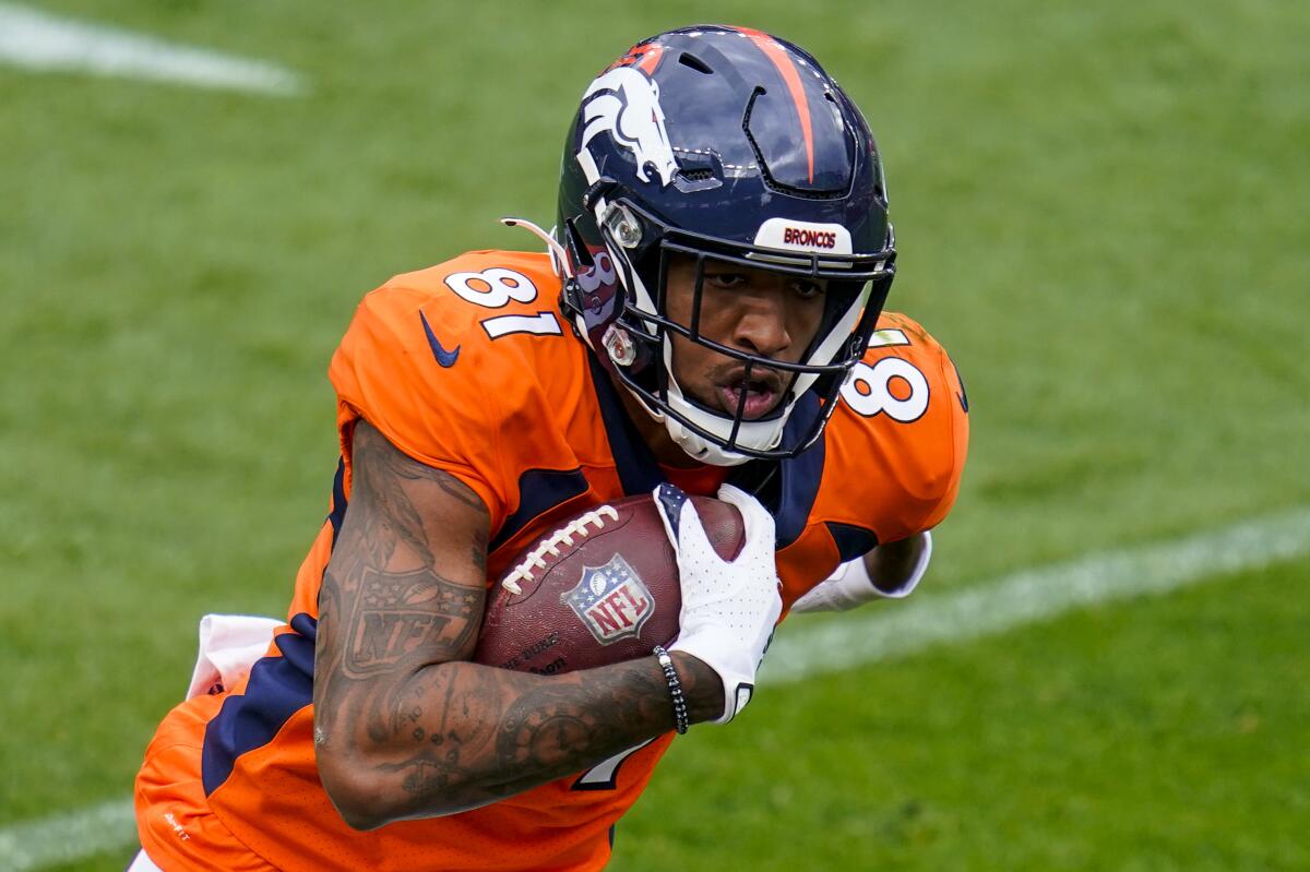 Patrick has emerged as Broncos' top target with Sutton out - The San Diego  Union-Tribune