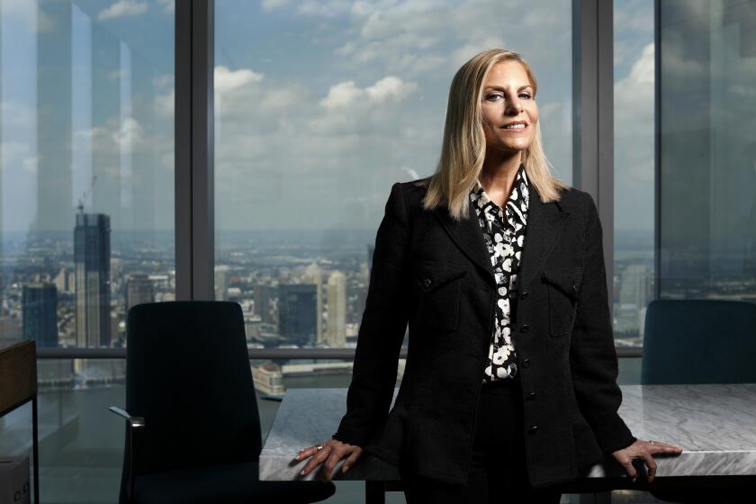 NEW YORK, N.Y. -- THURSDAY, AUGUST 8, 2019 -- Dawn Ostroff, photographed in her office in New York City, was named chief content officer for Spotify in 2018. Before that she worked for Condé Nast Entertainment. ( Rick Loomis / for the Los Angeles Times ) Assignment ID: 461416