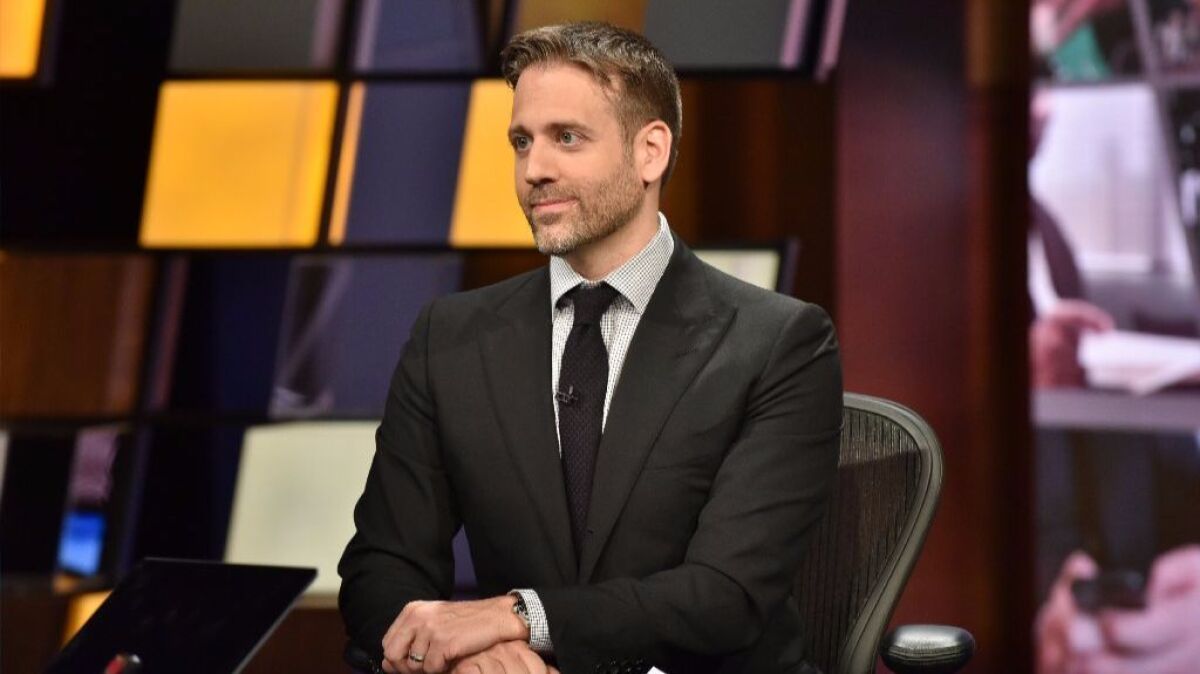 Max Kellerman on the set of ESPN's "First Take."