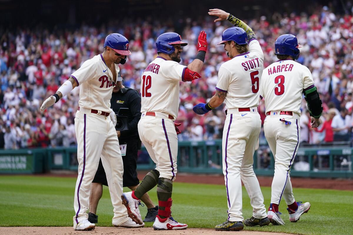 Castellanos comes up big at the plate and in the field, leading Phillies  past Braves 6-5